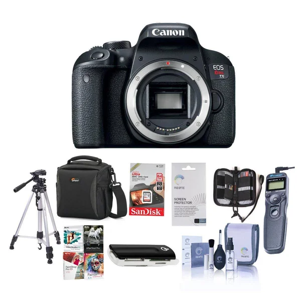 Canon Eos Rebel T7i DSLR Camera Body - Bundle with Camera Case, 64GB