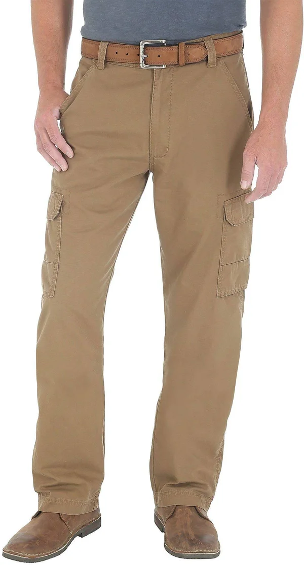 Wrangler Men's Ripstop Cargo Pants - Brown, 34/32