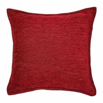 Dunnes Square Pillow Cover East Urban Home Color: Burgundy Red, Size: 19x22 x 19x22