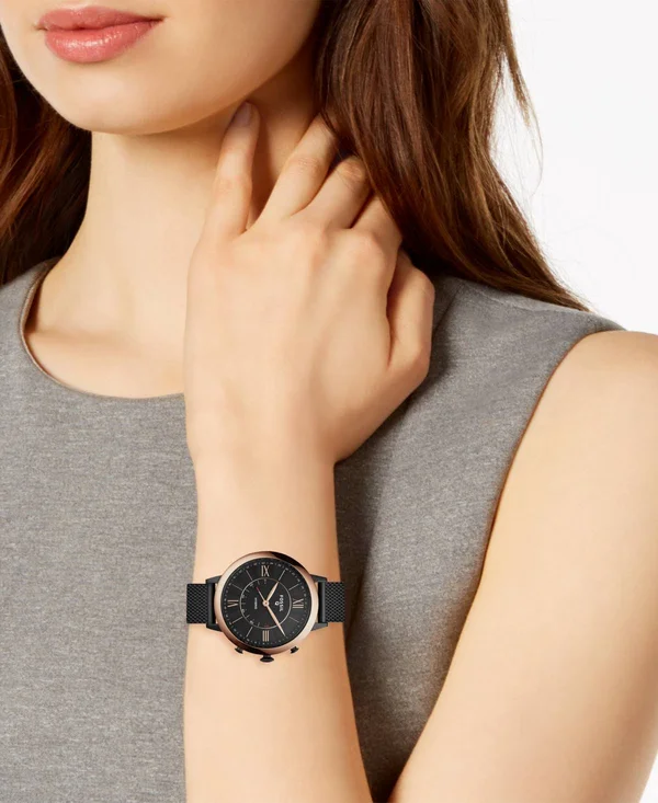 Fossil Women's Hybrid Smartwatch Jacqueline Stainless Steel - Black