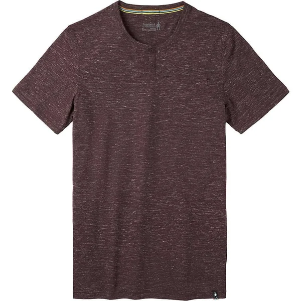 Smartwool Men's Everyday Exploration SS Henley XL, Woodsmoke Heather