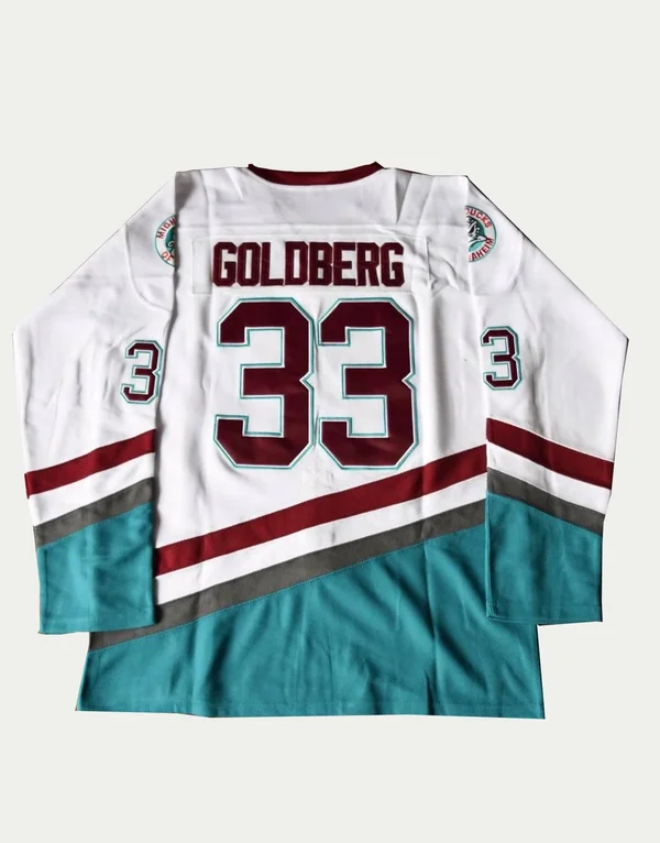 Greg Goldberg #33 Mighty Ducks Hockey Jersey - Hockey S, Green