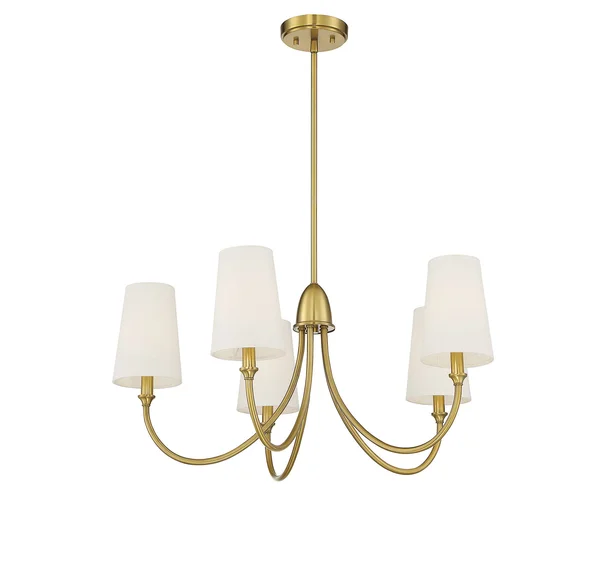 Savoy House 1-2540-5-322 Cameron Warm Brass 5 Light Chandelier