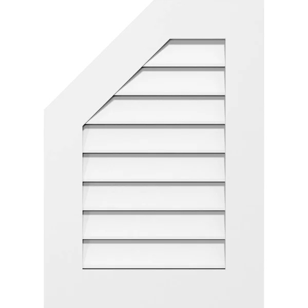Ekena Millwork GVPOL20X2001SF 20x22W x 20x22H Octagonal Surface Mount PVC Gable Vent: Functional - w/ 3-1/2x22W x 1x22P Standard