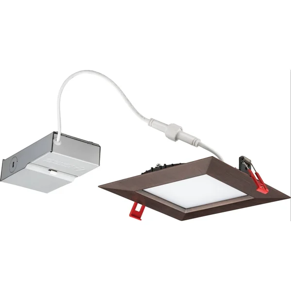 Lithonia Lighting WF6 Sq S LED 30K Orb M6 Ultra-Thin Square LED Recessed Ceiling Light - 3000K, Bright White, Oil Rubbed Bronze