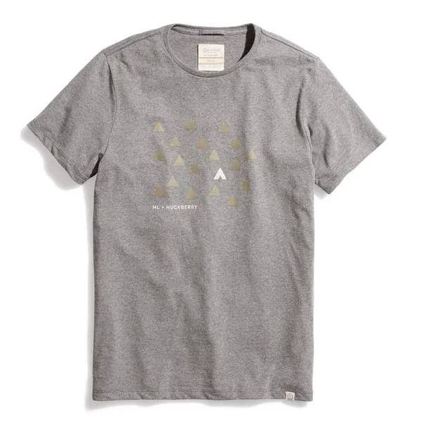 Men's Re-Spun Huckberry T-Shirt in Heather Grey in Navy