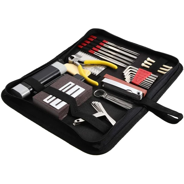Third Coast Goods 42 Pieces Complete Guitar Repairing Maintenance Kit - Guitar Setup Kit Repair Tools for Ukulele Bass Mandolin B