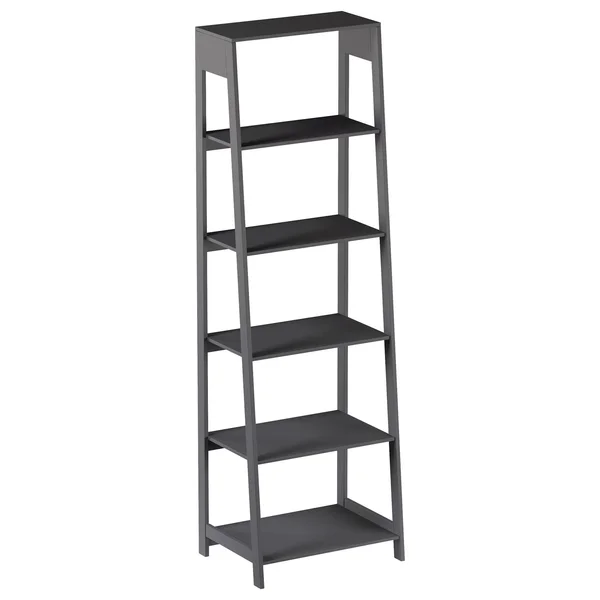 Hastings Home 471355Mzh Ladder-Style 5-Tiered Bookcase - Gray