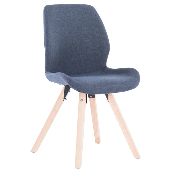 Porthos Home Modern Dining Chair with Rubberwood Dowel Legs - Set of 2 (Blue)