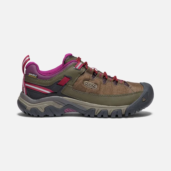 Keen Women's Targhee EXP Waterproof Shoe - 6.5 - Canteen, Grape Wine