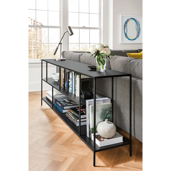 Room & Board, Modern Foshay Console Bookcase 15d 60W 29h in Ocean