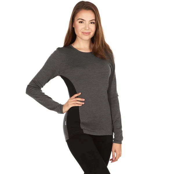 Minus33 Ossipee Women's Midweight Wool Crew - Size: Large, Black