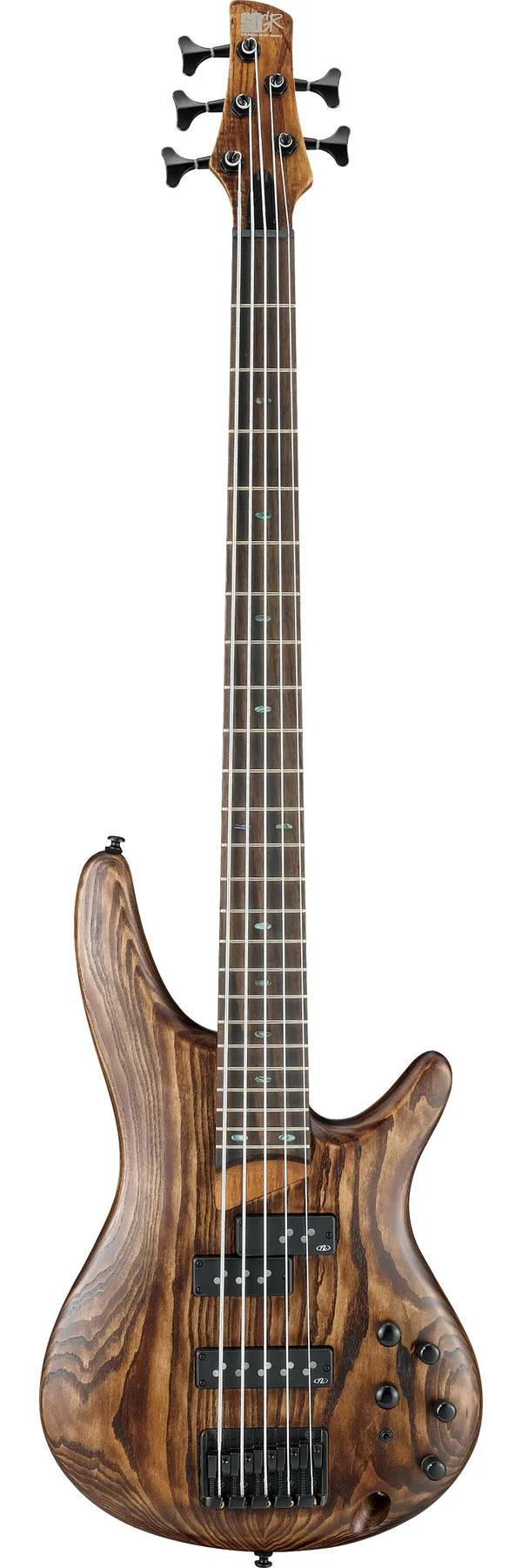 Ibanez SR655 5-String Electric Bass Guitar, Antique Brown Stained
