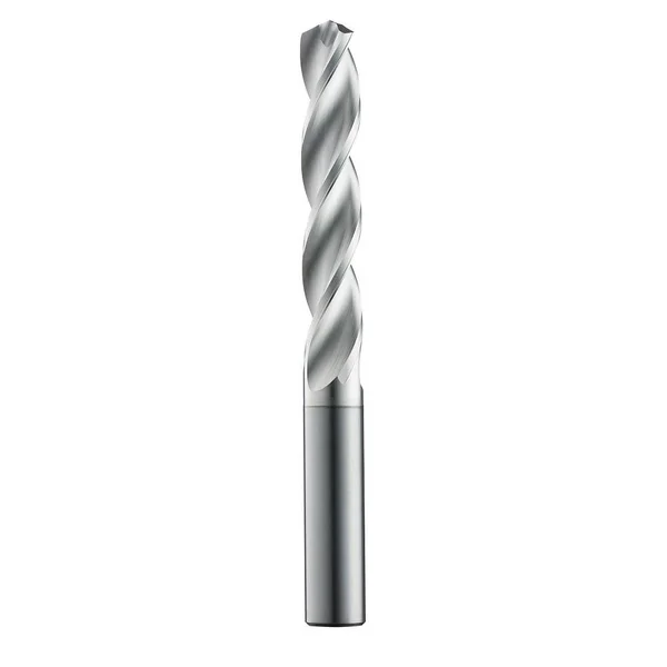 SGS 8.1mm 124° Helical Flute Solid Carbide Screw Machine Drill Bit - Uncoated, Right Hand Cut, 1.8504x22 Flute Length, 3.504x22