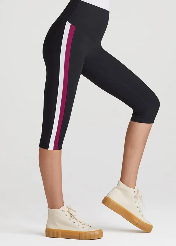 Yummie Talia Capri Cotton Stretch Shaping Legging - Grey, Size Small