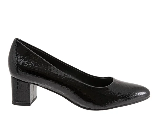 Trotters Women's Kari Pump, Size: 9, Black Snake Leather