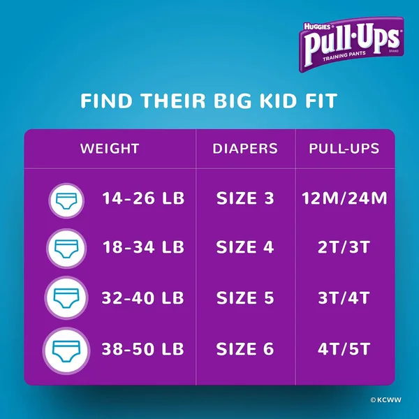 Huggies Pull-Ups Traning Pants for Boys Size L, 3T - 4T, 116 Ct.