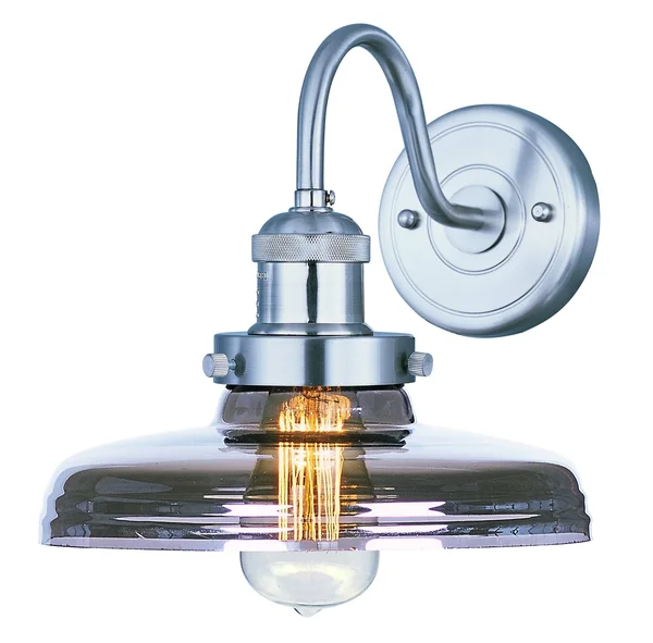 Maxim 25087MSKSN Mini Hi-Bay 1-Light Wall Sconce, Satin Nickel