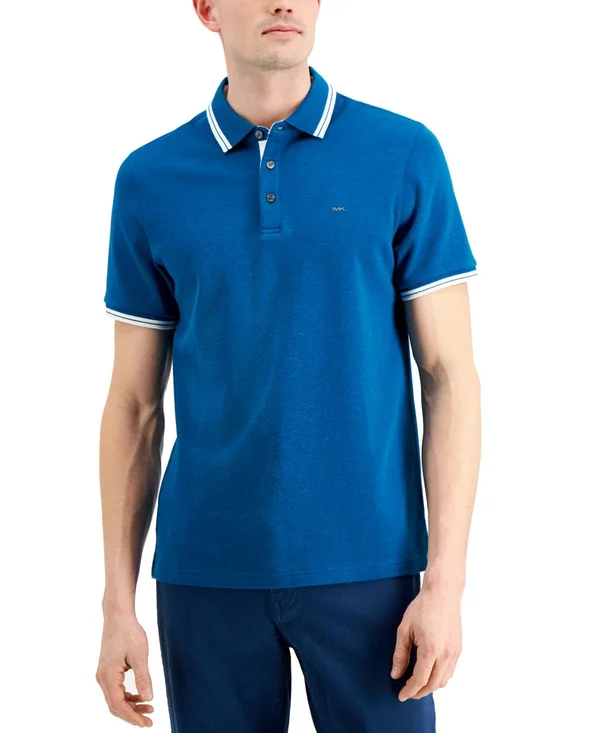 Michael Kors Men's Liquid Cotton Greenwich Polo Shirt - HYBD Blu Hea