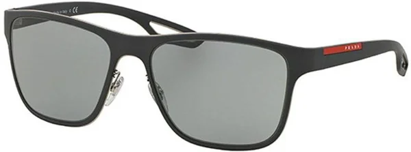 Prada Linea Rossa PS56QS LJ SILVER TIG3C2 Men's Sunglasses Grey Size 56