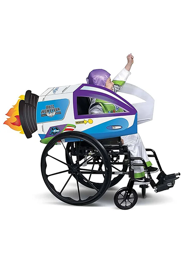 Buzz Spaceship Wheelchair - Blue - One Size - Disguise