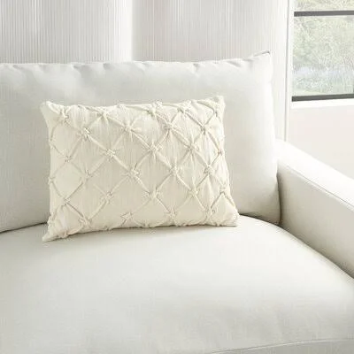 Catalina Rectangular Cotton Pillow Cover & Insert Gold Flamingo Teen Color: Ivory White