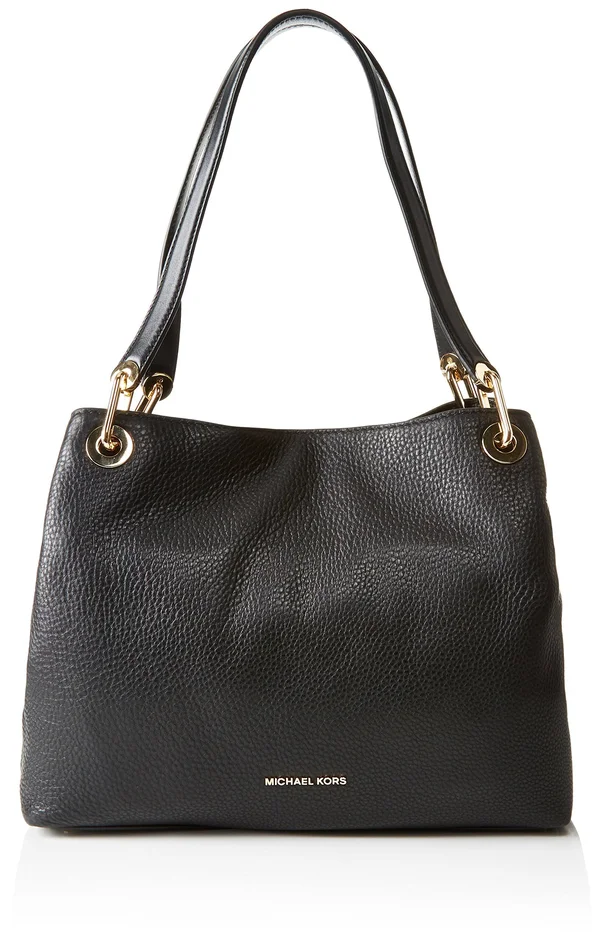 Michael Kors Raven Large Leather Shoulder Bag - Black, 13.5 x 10 x 5.5