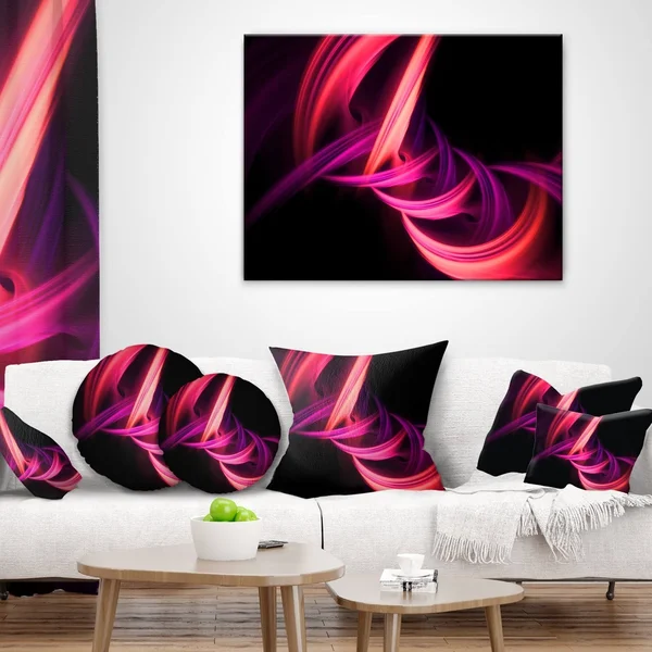 Designart 'Fractal Purple Connected Stripes' Contemporary
