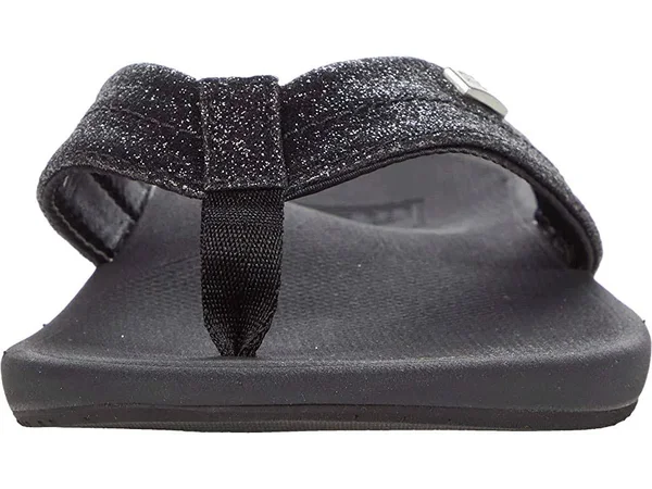Women's Reef Ortho-Spring Flip Flop - Size: 11, Black