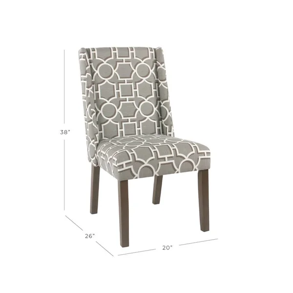 (Set of 2) Dinah Modern Dining Chair Gray - HomePop