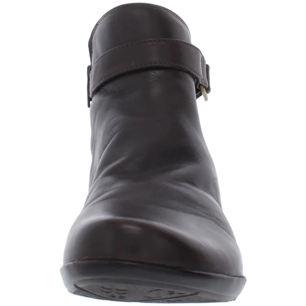 Naturalizer Colette Womens Solid Ankle Booties, Brown Leather