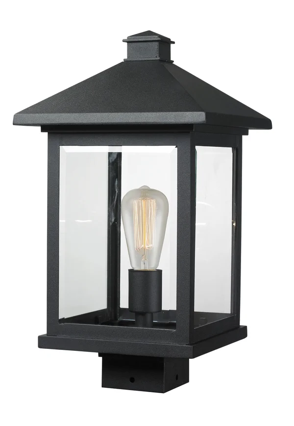 Z-Lite 531PHBS-BK Portland 1 Light Post Mount Light - Black