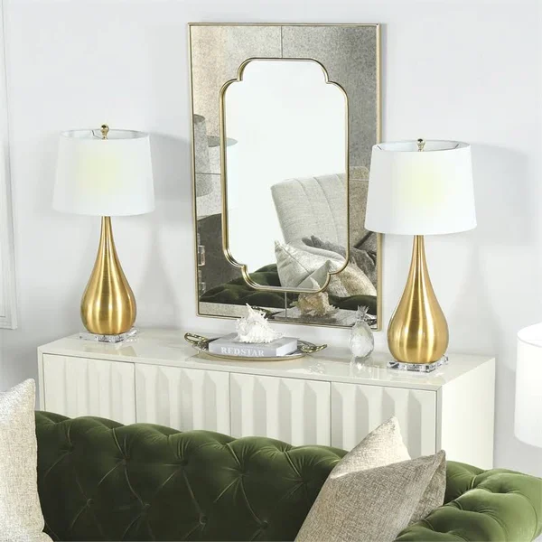 Jennifer Taylor Home Mage 39.5x22 Rectangular Antiqued Gold Mirror