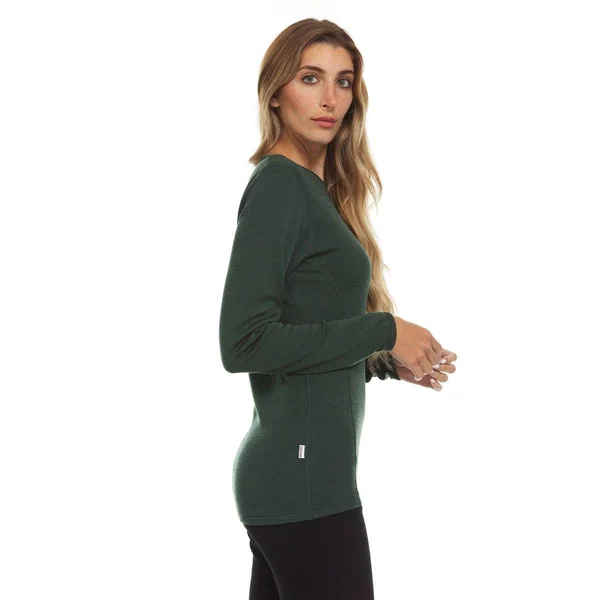 Minus33 Ossipee Women's Midweight Wool Crew - Size: Large, Black
