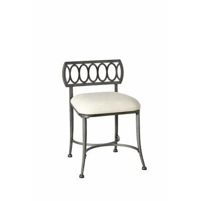 Mercer41 Scates Vanity Stool Frame Color: Pewter