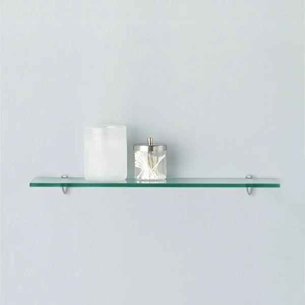 Rectangle Floating Glass Shelf Kit 10x22 x 24x22 Clear Tempered Glass