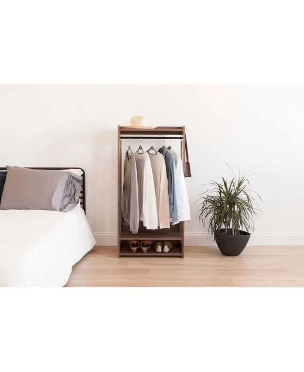 Iris Compact Wood Garment Rack - Natural