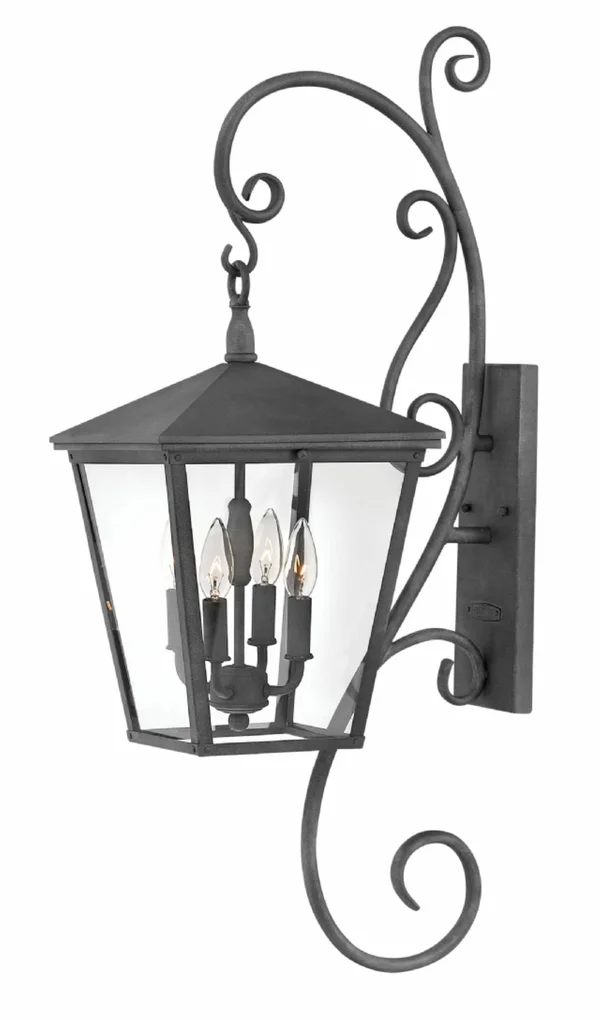 Hinkley Lighting 1436DZ Trellis Outdoor Wall Light Aged Zinc