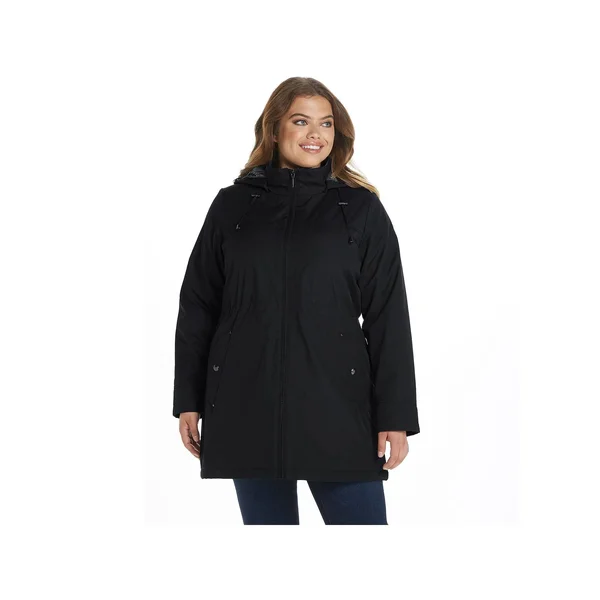 Weatherproof Women's Plus Hooded Long-Sleeve Anorak - Black - Size 2x