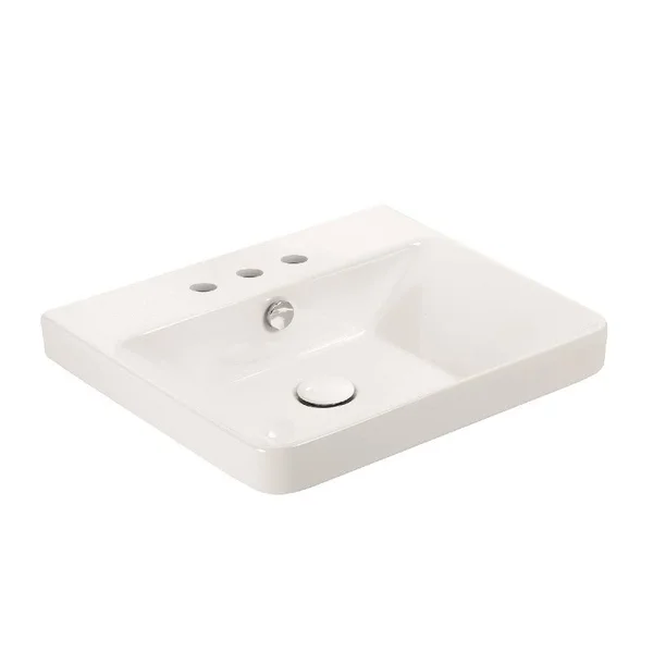 WS Bath Collections Luxury 50 19 3/4 inch Wall Mount or Vessel Bathroom Sink