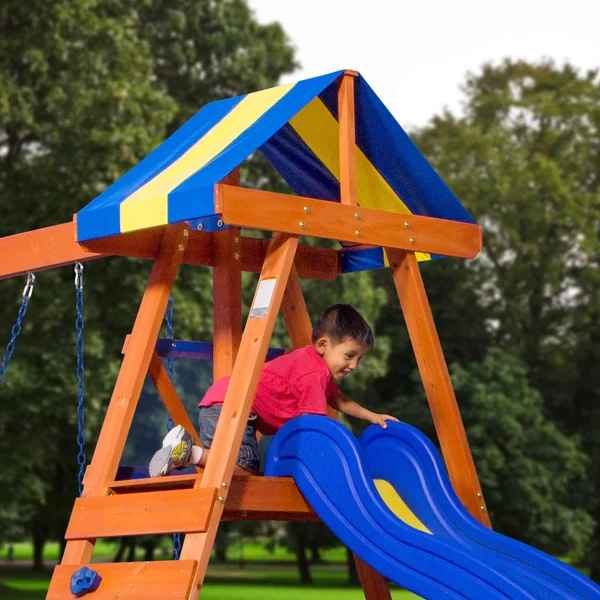 Backyard Discovery Dayton All Cedar Wood Playset Swing Set