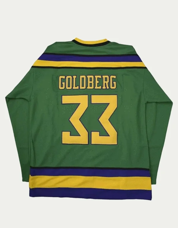 Greg Goldberg #33 Mighty Ducks Hockey Jersey - Hockey S, Green