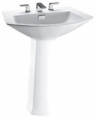 Toto Soiree Pedestal Bathroom Sink LT962.8#01 Cotton White
