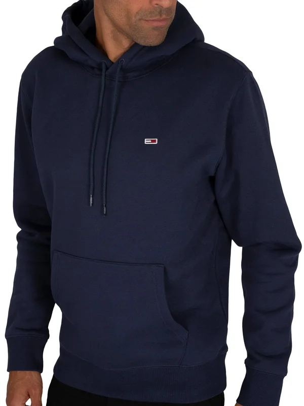 Tommy Jeans Men's Regular Fleece Hoodie - Twilight Navy - M
