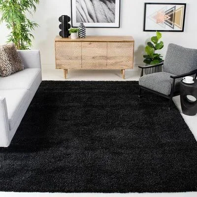 Rowen Hand-Woven Flatweave Black Area Rug Wade Logan Rug Size: Rectangle 2&3x22 x 5&