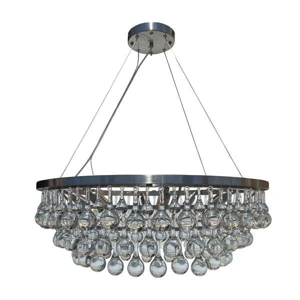 Celeste 8 Light Chandelier - Brushed Nickel Finish, with Wires