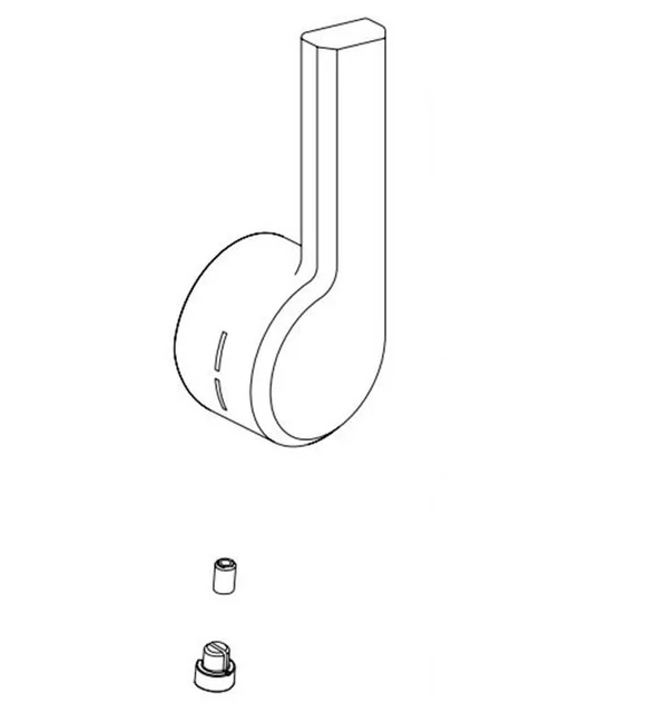 Delta Rp92599pn Pivotal Handle with Set Screw and Button in Polished Nickel, Silver