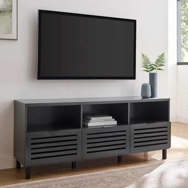 Strick & Bolton Hilla 58-inch Storage TV Stand Console - English Oak