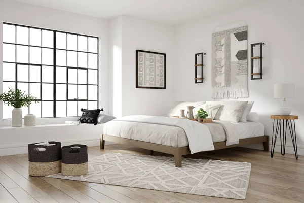 Tannally - Light Brown - King Platform Bed