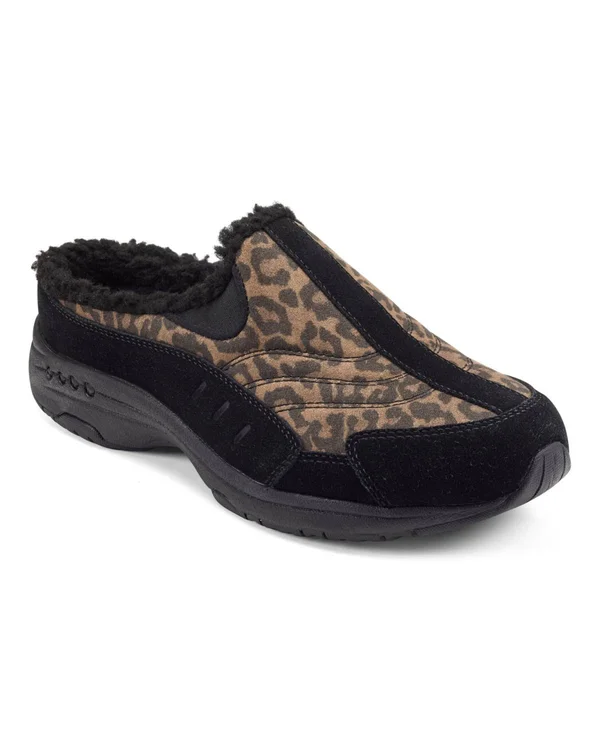 Easy Spirit Travelfuzz 12 Women's Black-Leopard